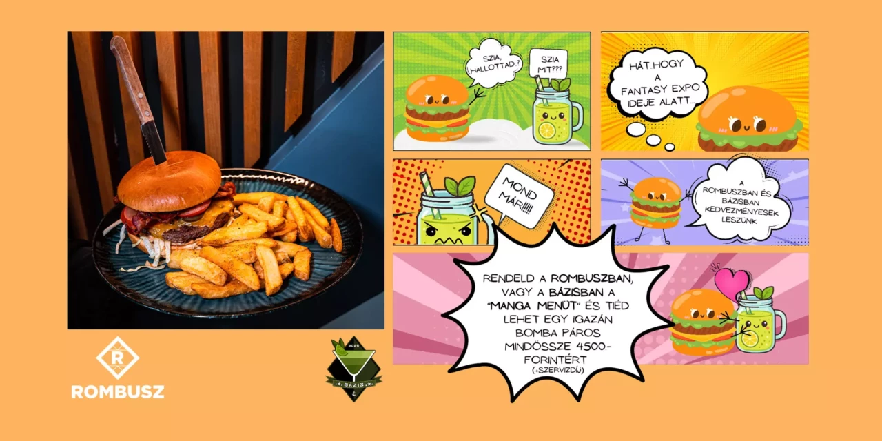 Kedvezményes MANGA MENÜ ajánlat a Bázisban és a Rombuszban