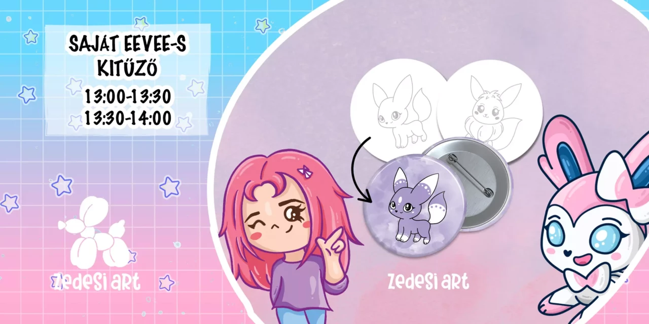 Zedesi workshop: Saját Eevee-s kitűző készítés